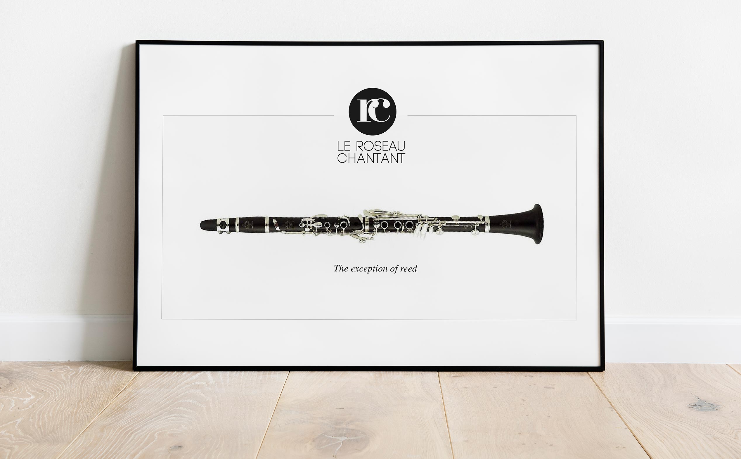 création graphique de logotype instrument de musique classique clarinette