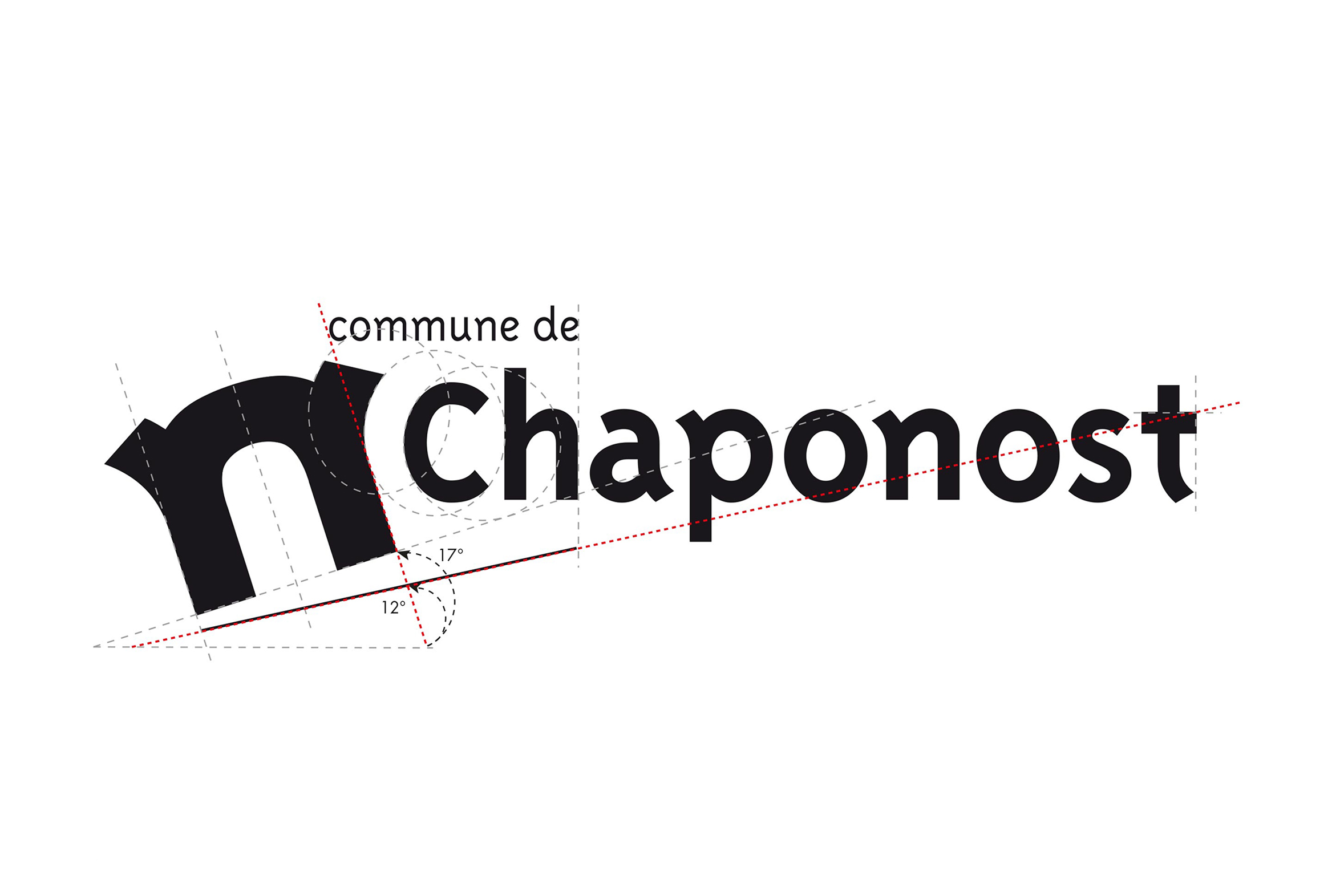 chaponost logo typographie construction structure