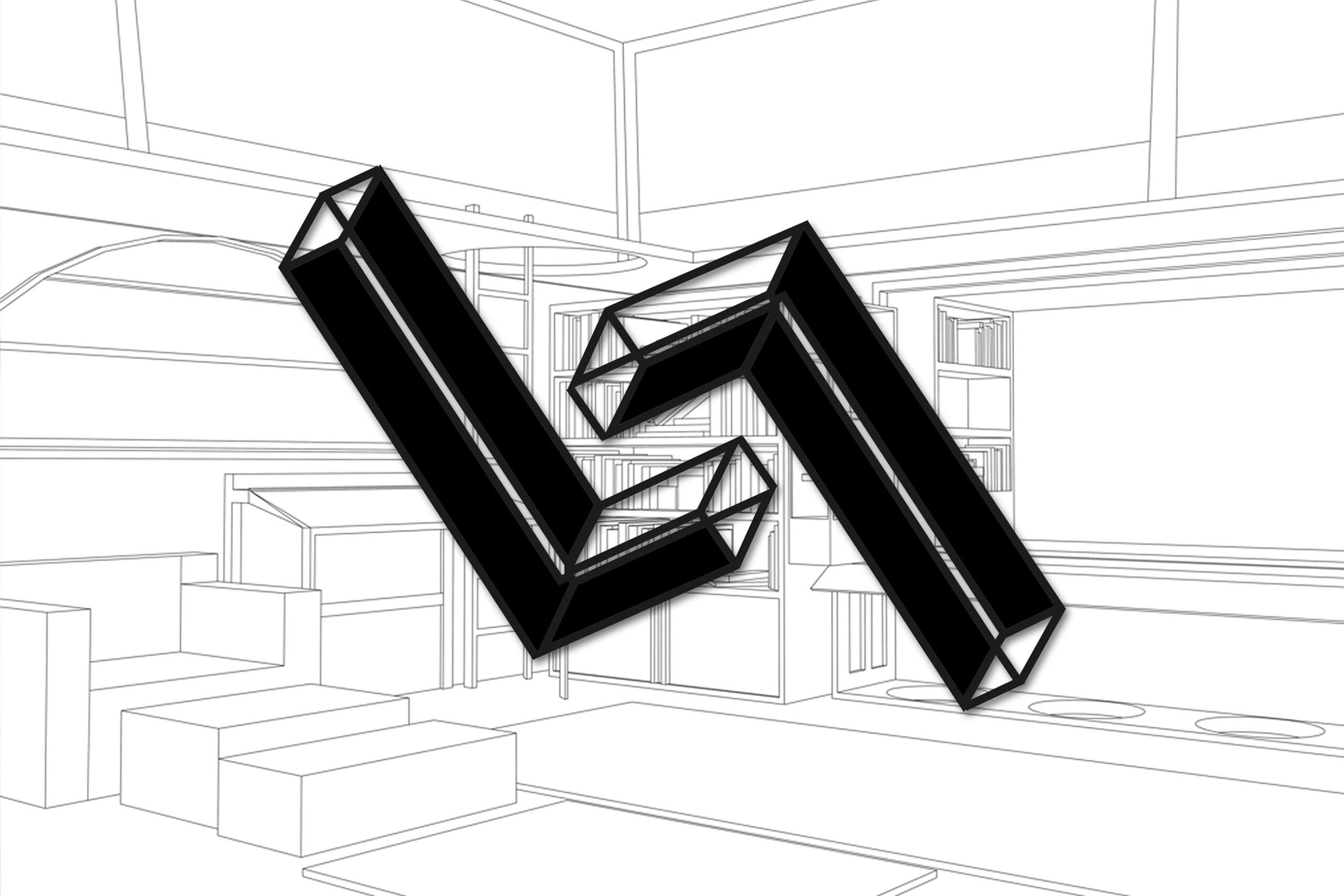 Design de logotype en noir et blanc - cabinet d'architecte Lyon